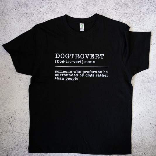 Dogtrovert Black Tee - Unisex