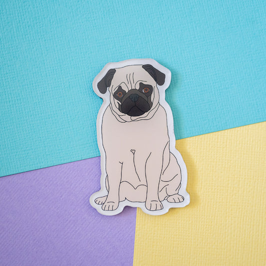 Fawn Pug Acrylic Fridge Magnet