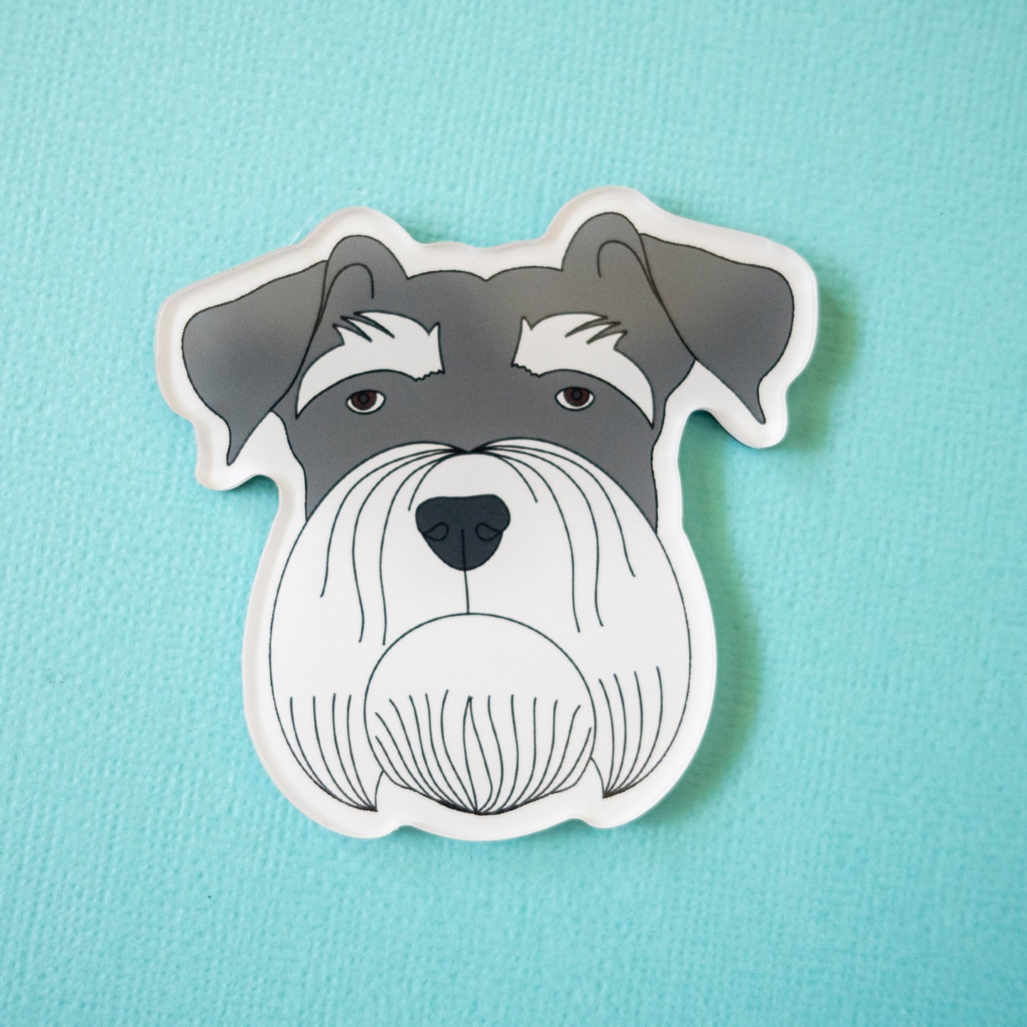 Salt & Pepper Schnauzer Acrylic Fridge Magnet